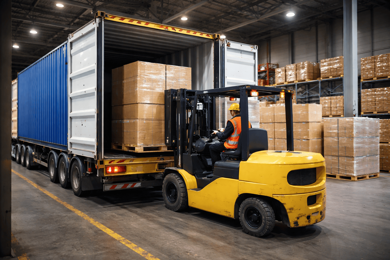 Контейнерный терминал в порту Клайпеда при морской перевозке грузов